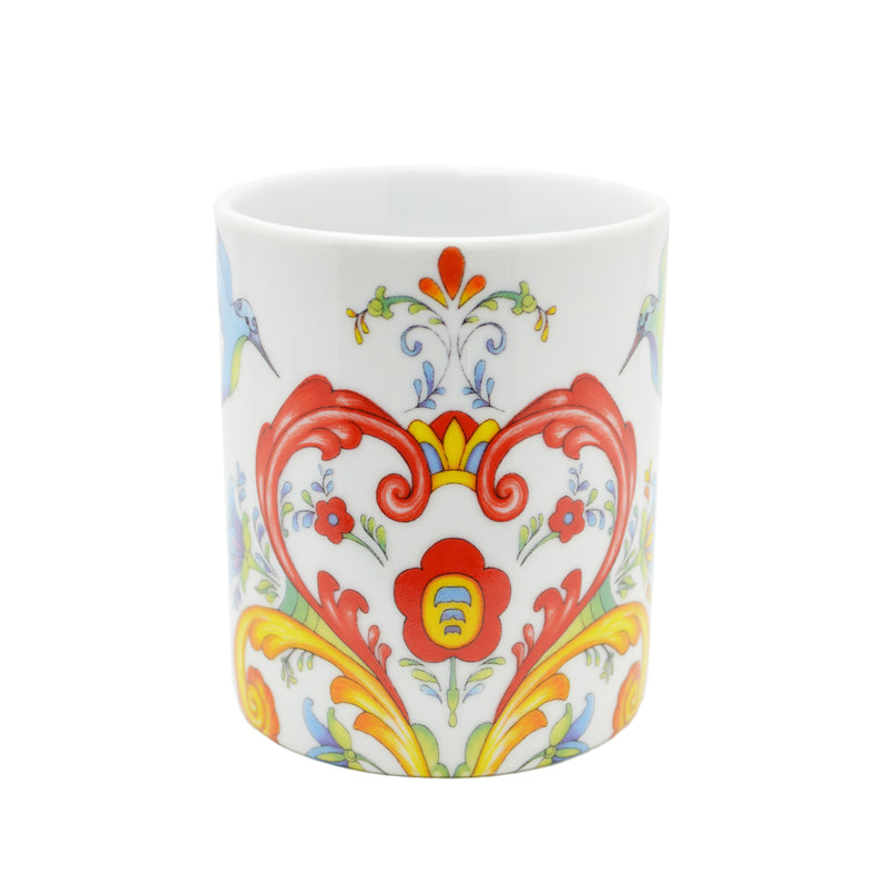 Rosemaling White Design Ceramic Coffee Mug - 3 - OktoberfestHaus.com