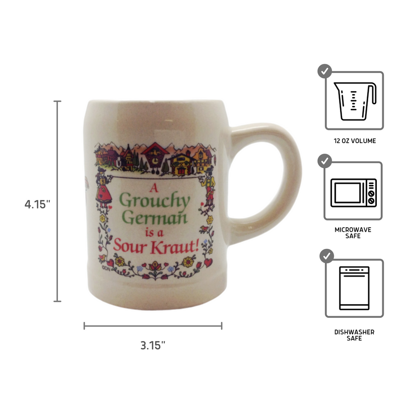 German Coffee Mug: "Grouchy German"