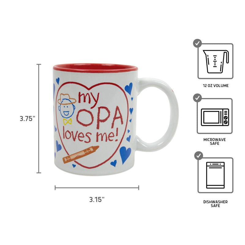 "My Opa Loves Me" Opa Gift Idea Coffee Cup