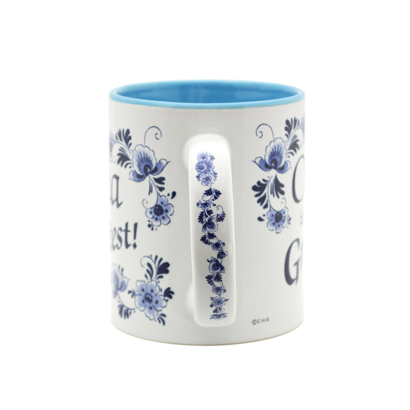 "Oma is the Greatest" German Blue Ceramic Coffee Mug - OktoberfestHaus.com