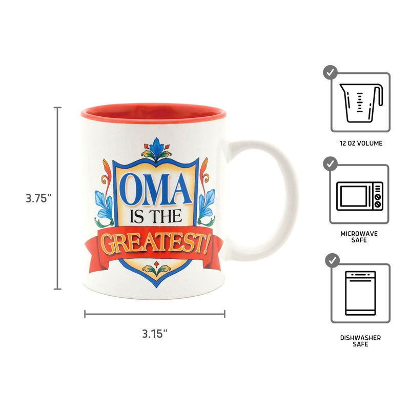 "Oma is the Greatest" - Color Ceramic Coffee Mug