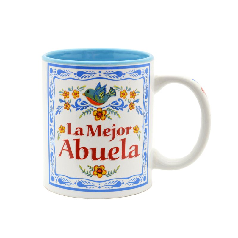 "La Mejor Abuela"  Abuela Gift Ceramic Coffee Mug - 1  - OktoberfestHaus.com
