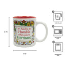 German Gift Idea Coffee Cup "Humble German"