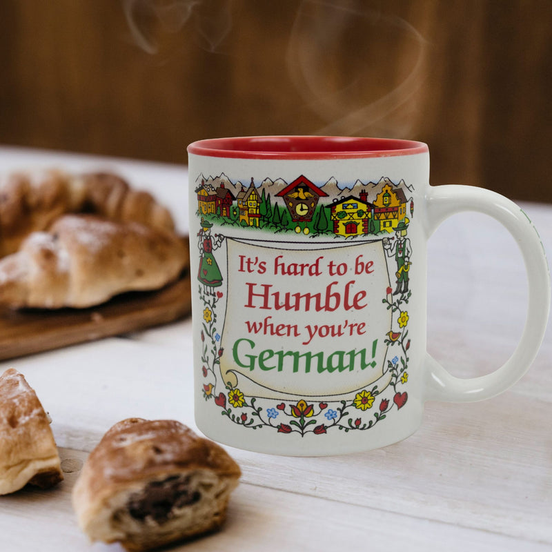 German Gift Idea Coffee Cup "Humble German"