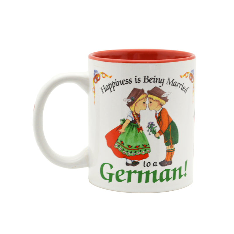 "Happiness is being Married to a German" German Gift Mug - 1  - OktoberfestHaus.com