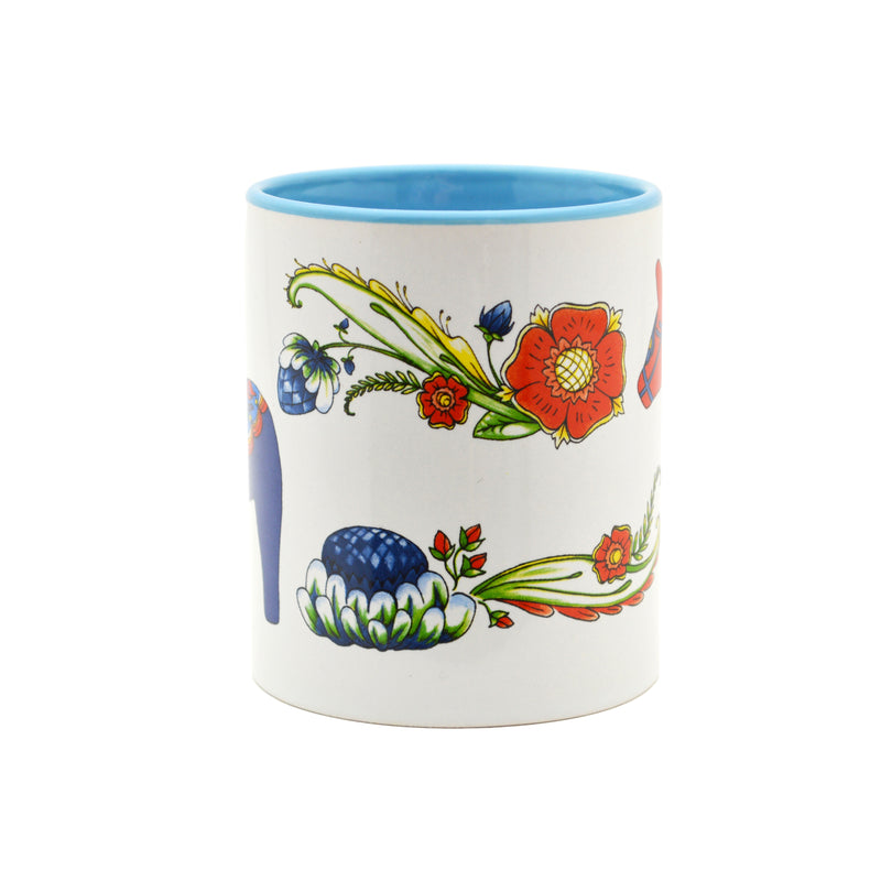 Red Dala Horse Ceramic Coffee Mug - 4 - OktoberfestHaus.com