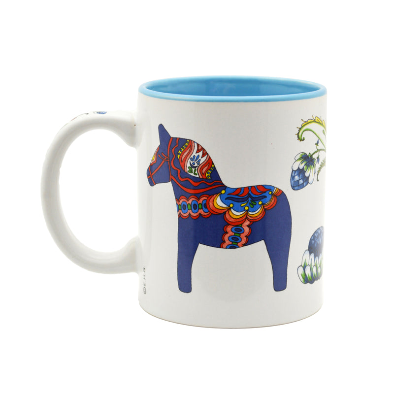 Red Dala Horse Ceramic Coffee Mug - 3 - OktoberfestHaus.com