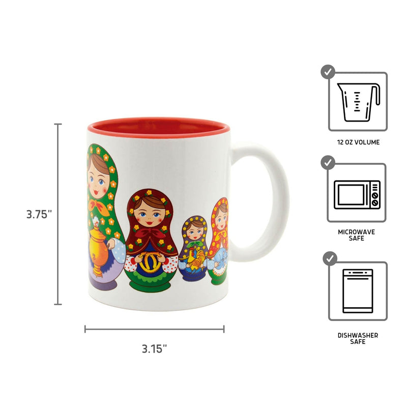 Russian Nesting Doll Ceramic Coffee Mugs