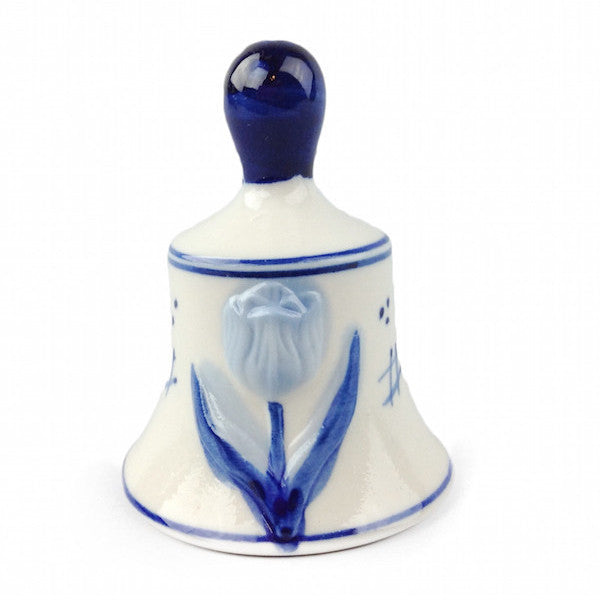 Delft Ceramic Bell with Tulip Design - OktoberfestHaus.com
