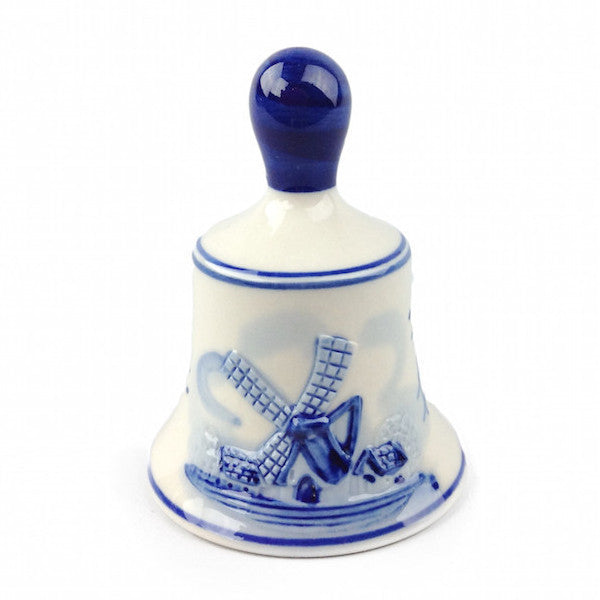 Delft Ceramic Bell w/ Windmill Design - OktoberfestHaus.com
