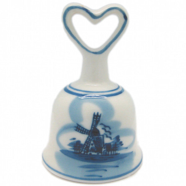 Collector Windmill Blue and White Bell with Heart - OktoberfestHaus.com
 - 1