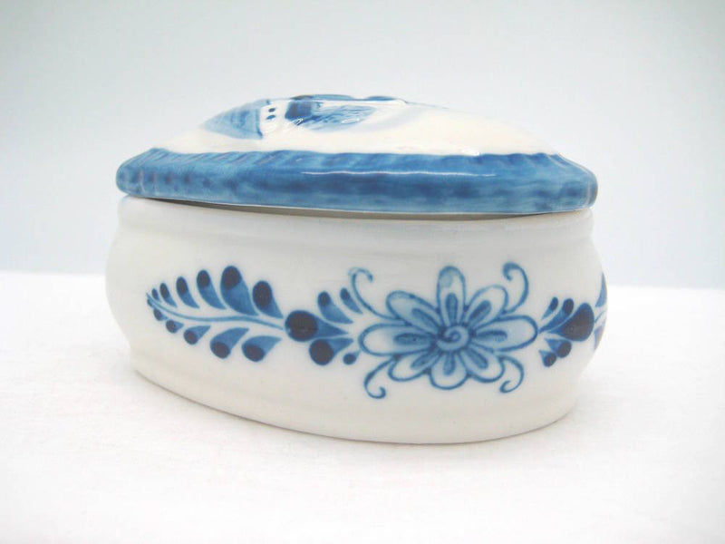 Blue & White Ring Box Embossed Windmill Design - OktoberfestHaus.com
 - 6
