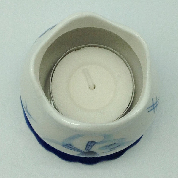 Blue Votive Candles with Tulip Design - OktoberfestHaus.com
 - 2