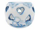 Ceramic Blue: Votive Candleholder With Hearts - OktoberfestHaus.com
 - 1