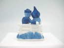 Blue & White Figurine: Dutch Couple Sitting on Bench - OktoberfestHaus.com
 - 2