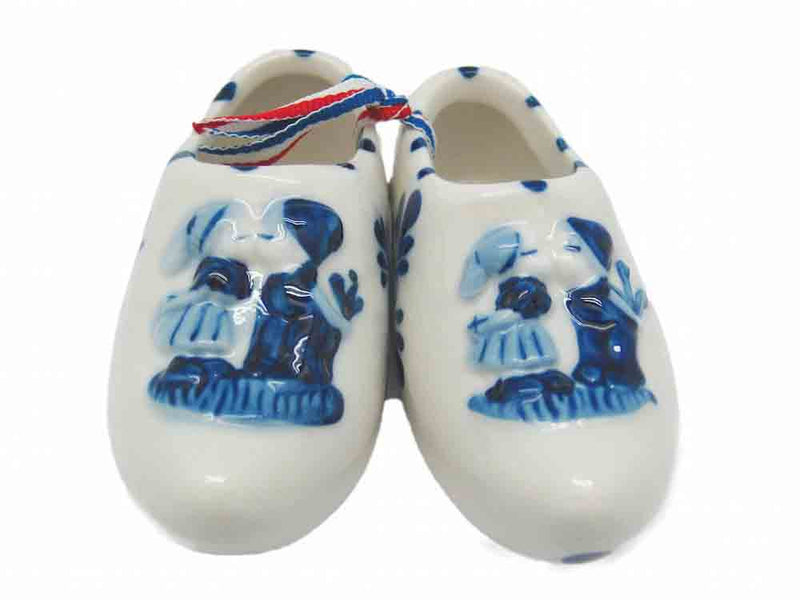 Delft Shoe Pair with Embossed Kiss Design - OktoberfestHaus.com
 - 1