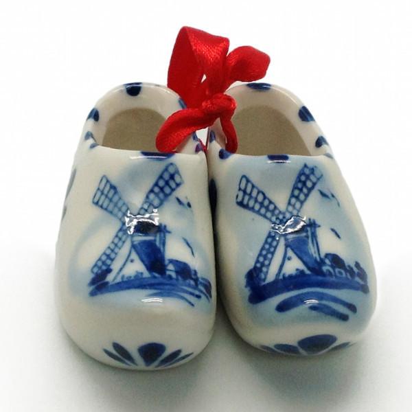 Delft Blue Wooden Clogs Pair with Windmill Design - 1.5 inches, 2.5 inches, 3 inches, 3.5 inches, 4 inches, 5 inches, 5.5 inches, Ceramics, CT-600, Decorations, Delft Blue, Dutch, Home & Garden, Netherlands, PS-Party Favors, PS-Party Favors Dutch, shoes, Size, Top-DTCH-A, Wooden Shoe-Ceramic, Wooden Shoes-Souvenir - 2 - 3 - 4 - 5