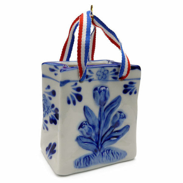 Delft Blue with Embossed Tulip Design and Ribbon - OktoberfestHaus.com
 - 1