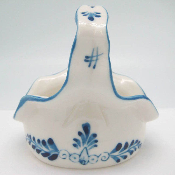 Blue and White Fluted Shaped Ceramic Basket - OktoberfestHaus.com
 - 3