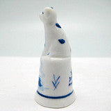 Collectible Thimble Blue and White Dog - OktoberfestHaus.com
 - 2