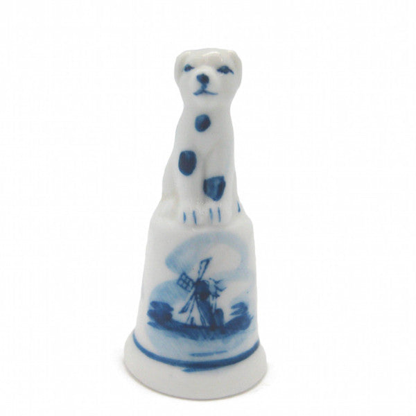Collectible Thimble Blue and White Dog - OktoberfestHaus.com
 - 1
