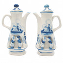 Oil and Vinegar Set Blue and White Kiss - OktoberfestHaus.com
 - 1