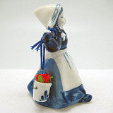 Blue and White Milkmaid With Colored Tulips - OktoberfestHaus.com
 - 3