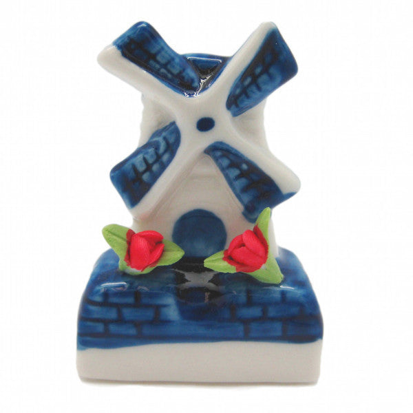 Ceramic Miniature Windmill with Tulips - OktoberfestHaus.com
 - 1