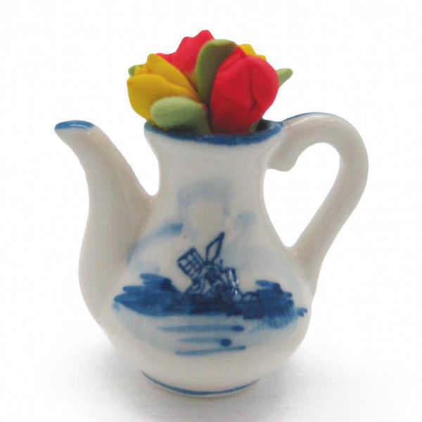 Ceramic Miniature Teapot with Tulips - OktoberfestHaus.com
 - 1