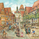 German Town Scene Ceramic Tile - OktoberfestHaus.com
 - 1