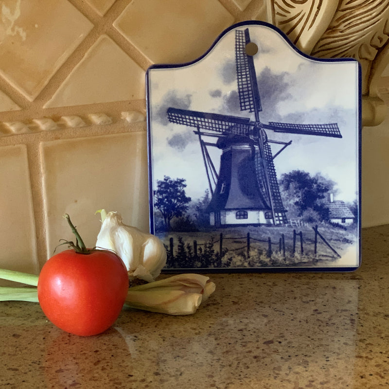 Decorative Ceramic Cheeseboard: Windmill