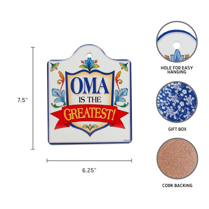 Oma Gifts Ceramic Cheeseboard: Oma Is the Greatest