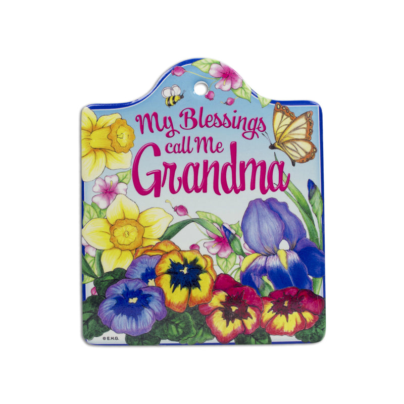 "My Blessing Call Me Grandma" -Decorative Trivet