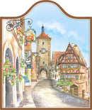 Ceramic Cheeseboard w/ Cork Backing: Village - OktoberfestHaus.com
 - 1