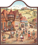 Ceramic Cheeseboard w/ Cork Backing: Dancers - OktoberfestHaus.com
 - 1