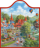 Alpine Village Scene Decorative Trivet German Gift Idea - 1 - OktoberfestHaus.com