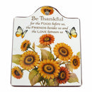 Ceramic Cheeseboard w/ Cork Backing: Thankful - OktoberfestHaus.com
 - 1