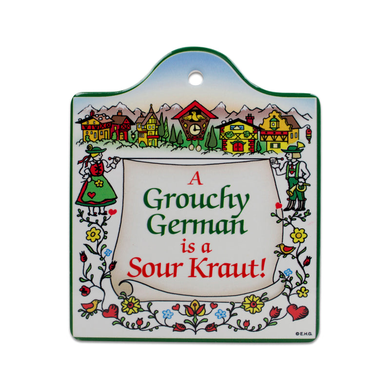 Decorative Ceramic Cheeseboard: Grouchy