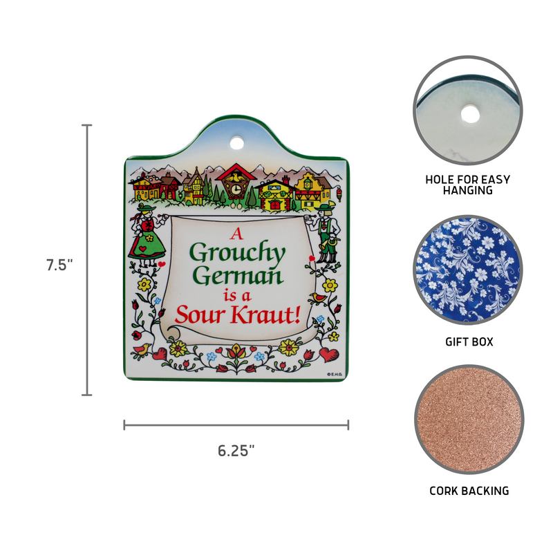 Decorative Ceramic Cheeseboard: Grouchy