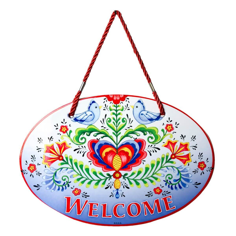 Door Signs: Welcome Rosemaling & Lovebirds