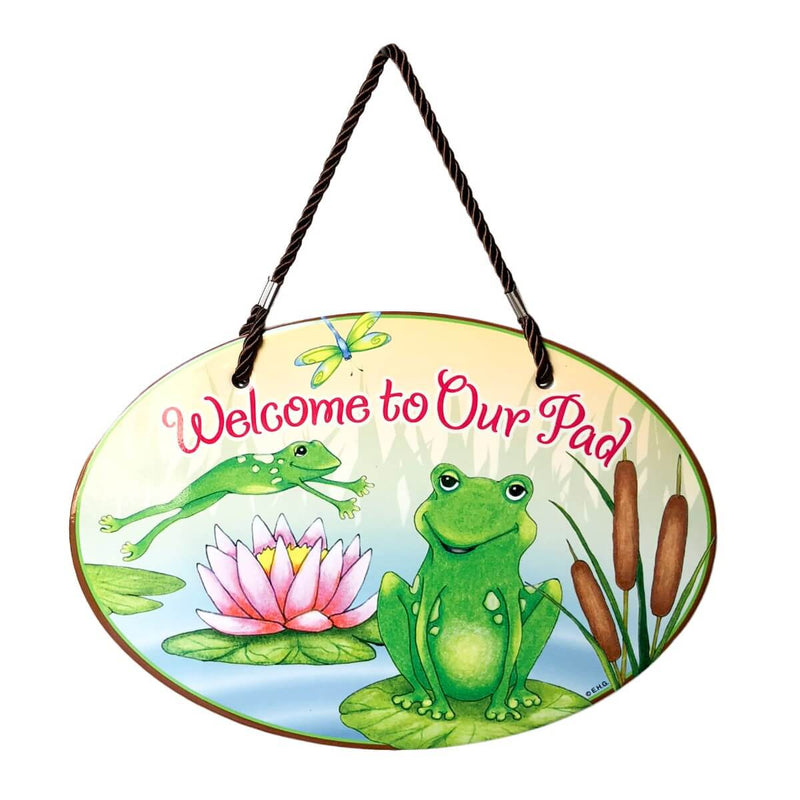 Door Signs: Welcome To Our Pad Frog Designs