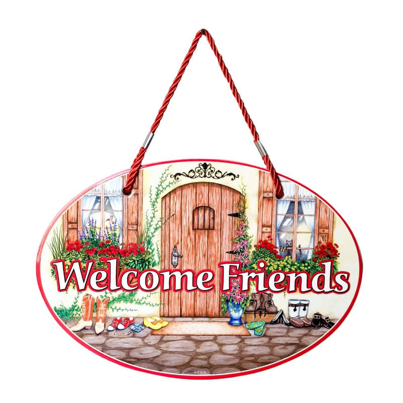 "Welcome Friends" Decor Door Sign