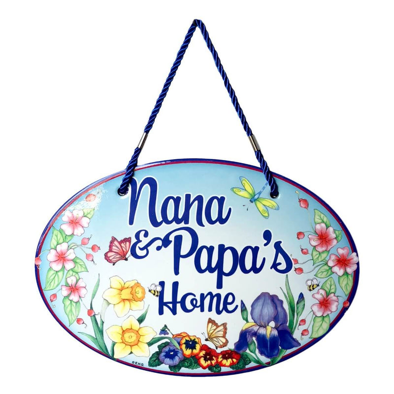 Welcome Sign "Nana & Papa's Home" Door Sign