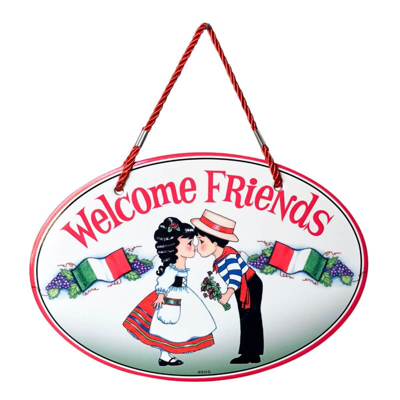 Italian Welcome Decor Door Sign