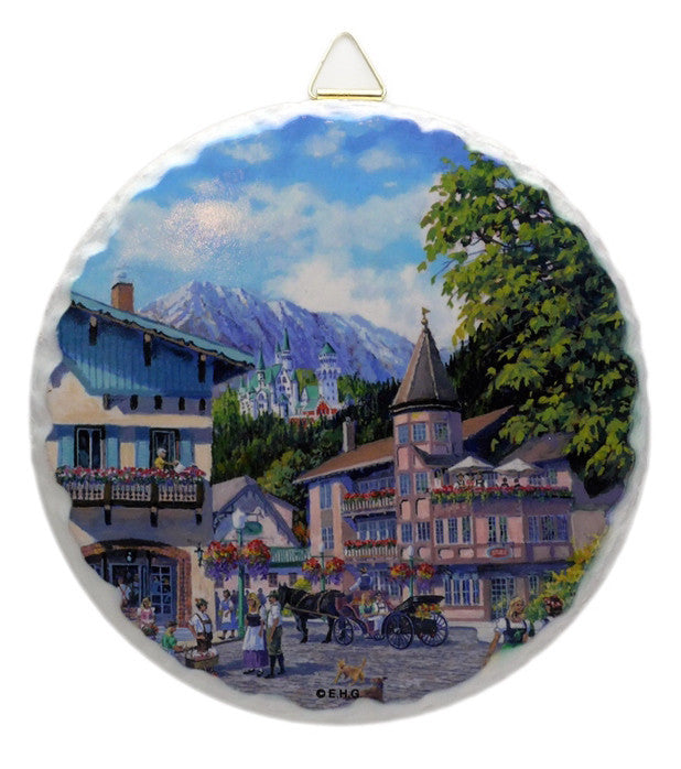 Round Ceramic Plaque: Summer - OktoberfestHaus.com
 - 1