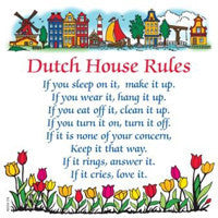 Decorative Wall Plaque: Dutch House Rules.. - OktoberfestHaus.com
 - 1