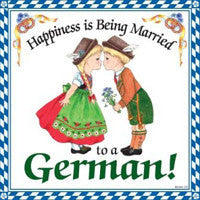 German Gift Wall Plaque Tile: Happy German - OktoberfestHaus.com
 - 1