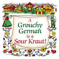 German Gift Grouchy German Is A Sour Kraut Wall Tile - OktoberfestHaus.com
 - 1