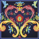 Ceramic Deluxe Plaque: Blue Rosemaling - OktoberfestHaus.com
