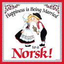 Kitchen Wall Plaques: Happily Married Norsk - OktoberfestHaus.com
 - 1